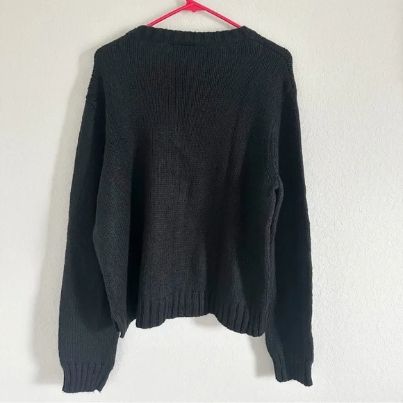 Wooden Ships Good Witch Knit Crew Sweater Top Halloween Black Sz L/XL - Picture 5 of 5